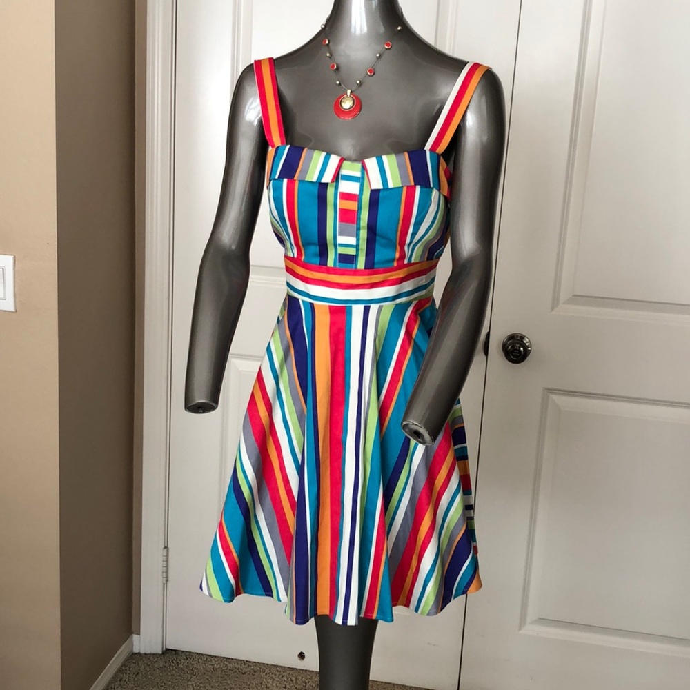 Naty BK Lollipop Swirl Rockabilly Swing Dress